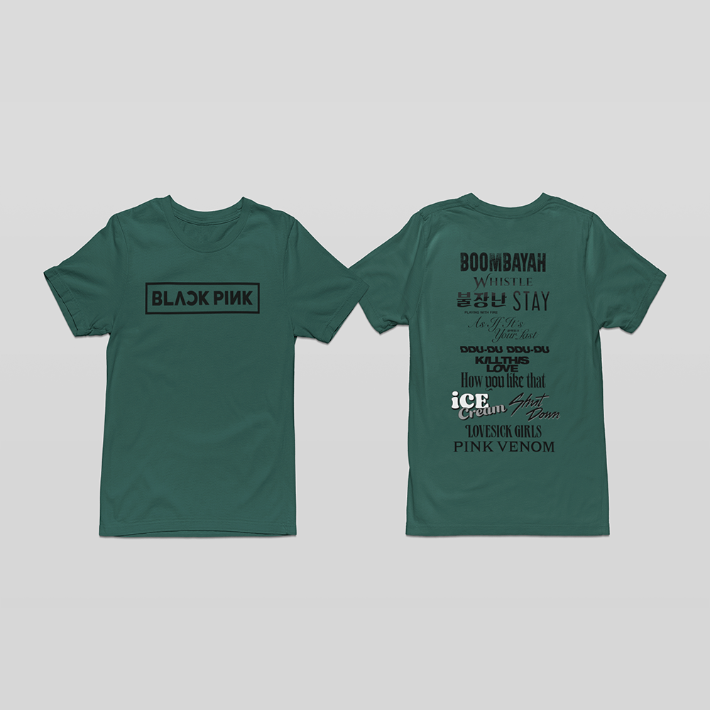 Camiseta Básica Álbum 1 Blackpink-VERDE