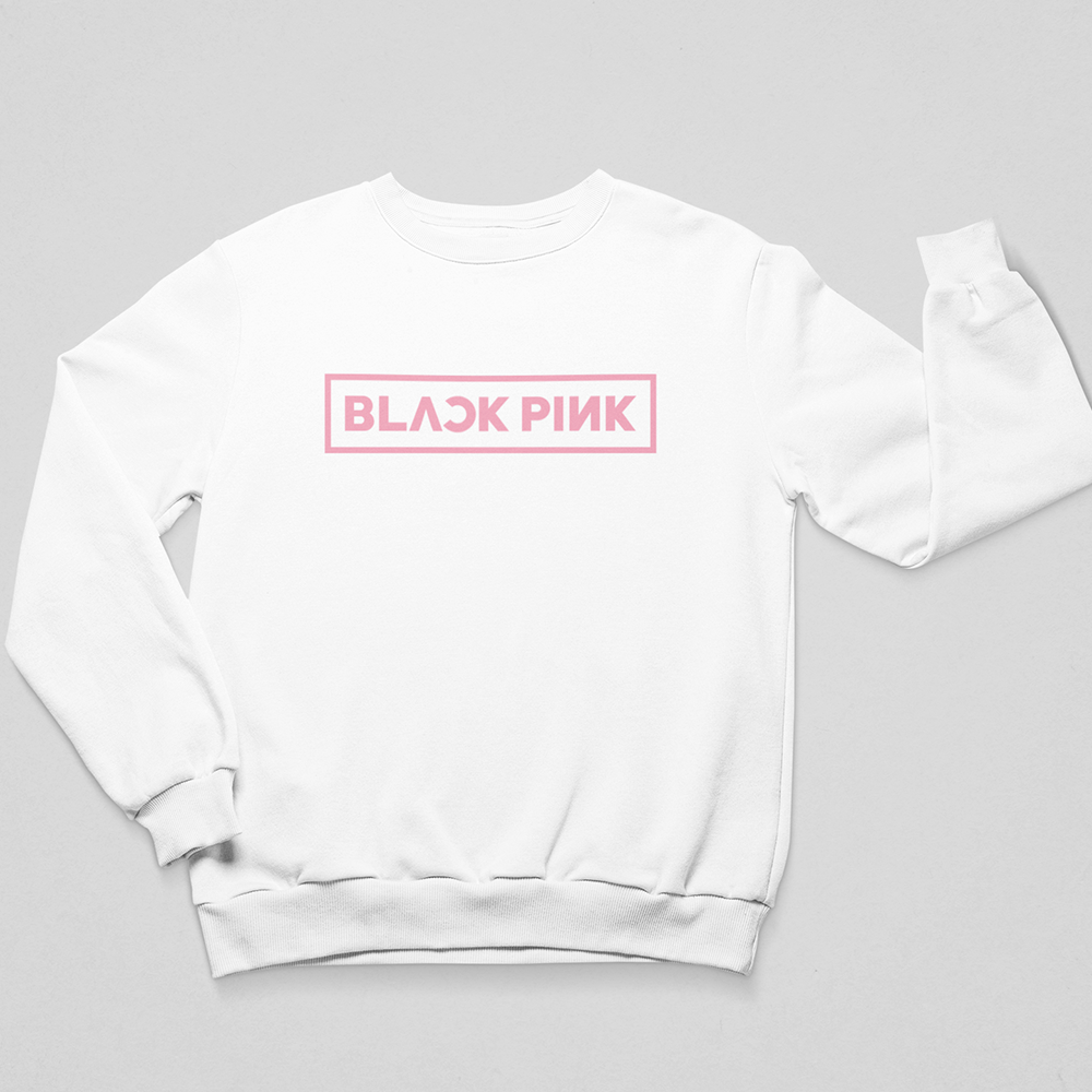 Moletom Gola Redonda Merch Graphic 1 BlackPink-BRANCO