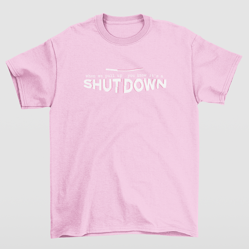 Camiseta Básica Shutdown Blackpink-ROSA BEBE