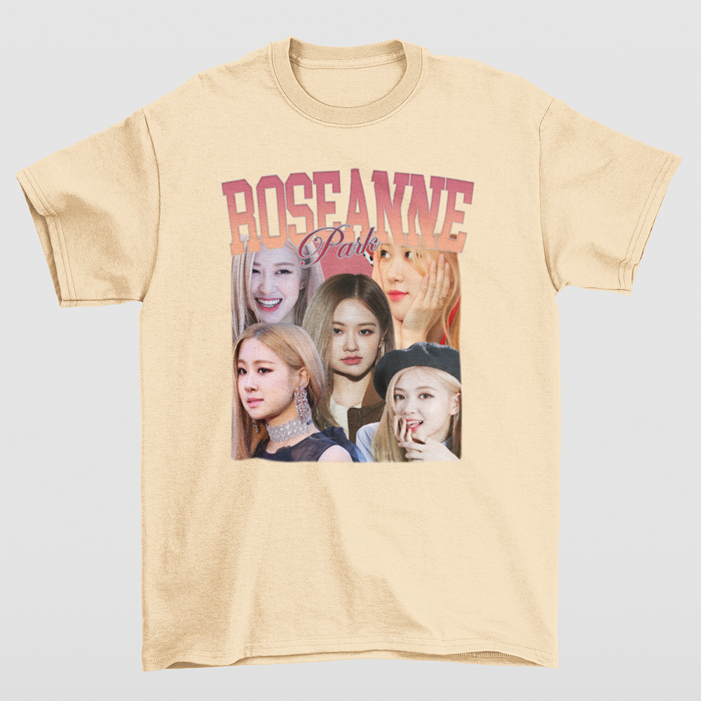 Camiseta Básica Roseanne Park Blackpink-PEROLA