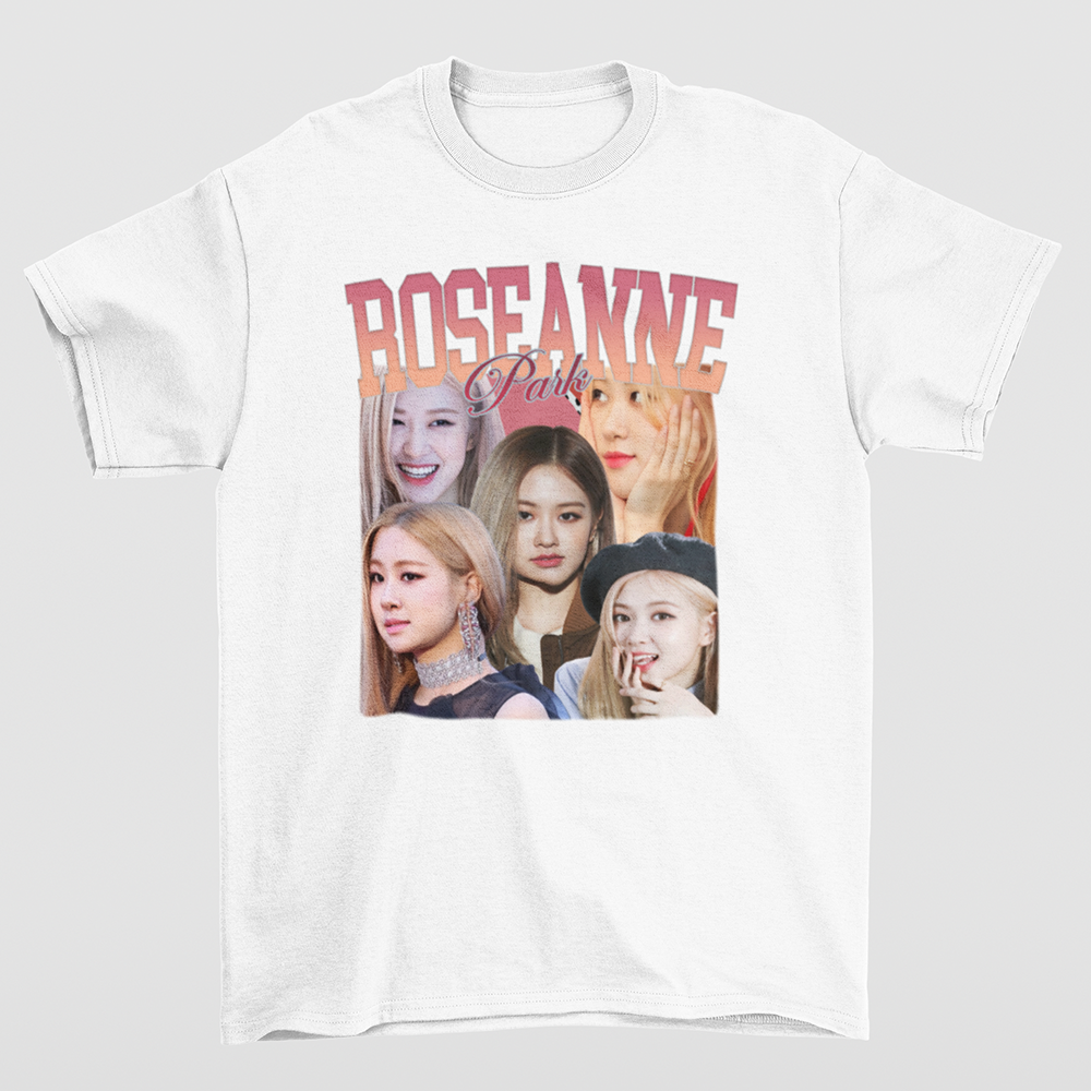 Camiseta Básica Roseanne Park Blackpink-BRANCO