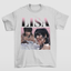 Camiseta Básica Lisa Graphic Retro Blackpink - cinza