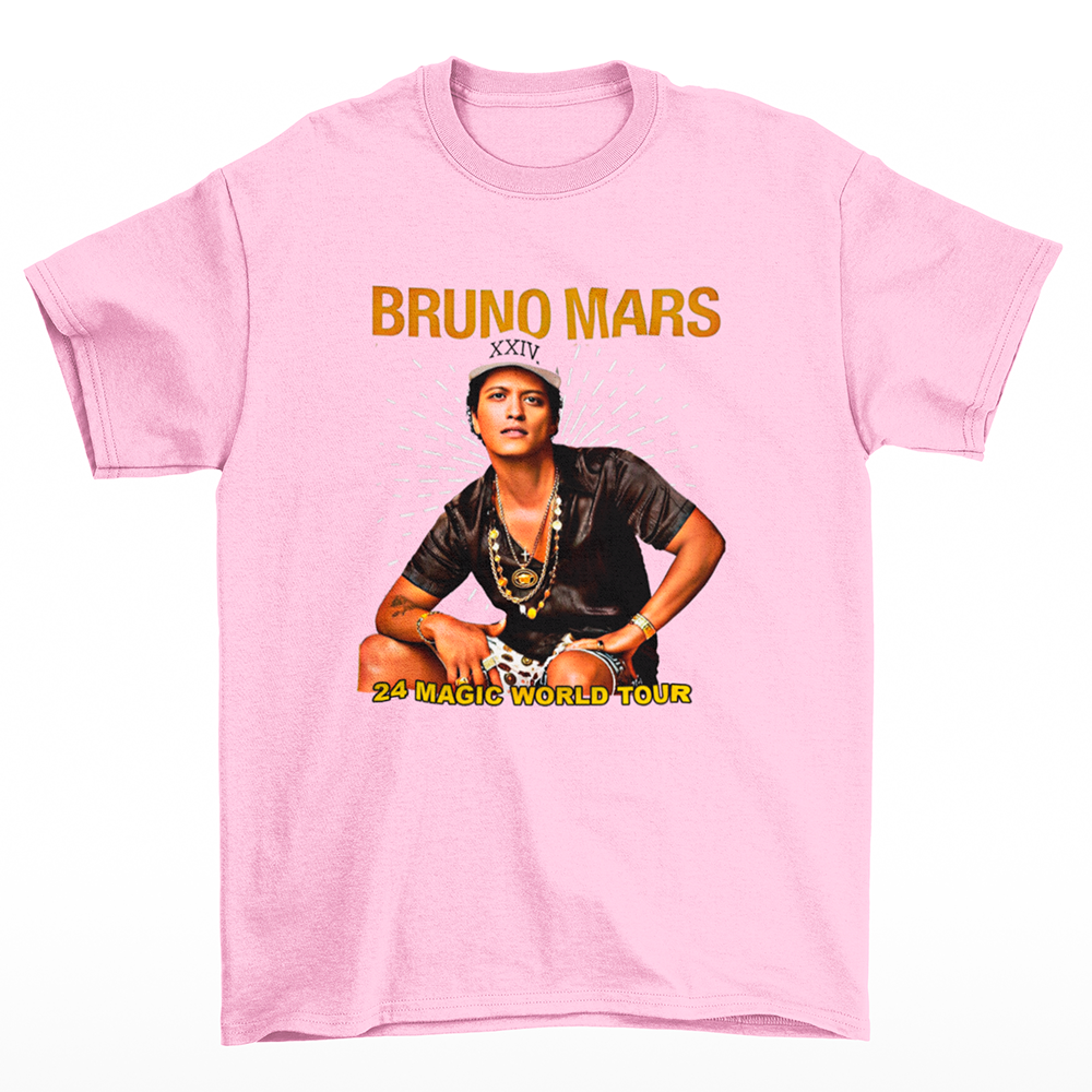 Camiseta Básica Bruno Mars 24K Magic World Tour