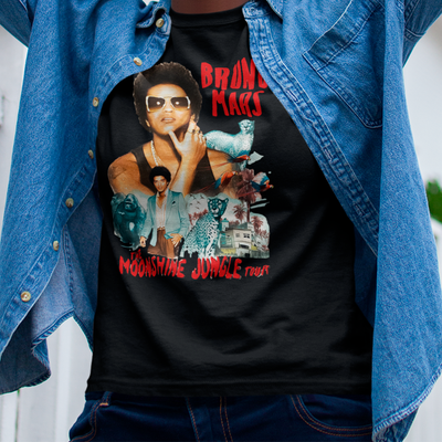 Camiseta Básica Bruno Mars The Moonshine Jungle