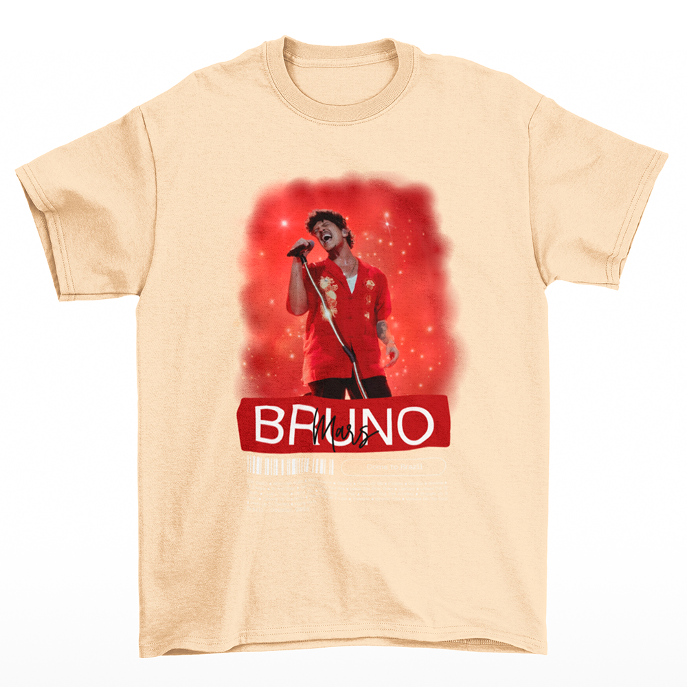 Camiseta Básica Bruno Mars Come To Brazil