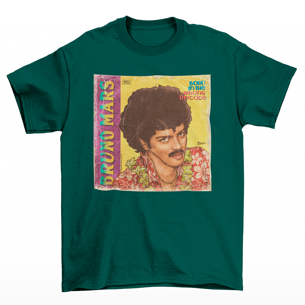 Camiseta Básica Bruno Mars Born In Wrong Decade