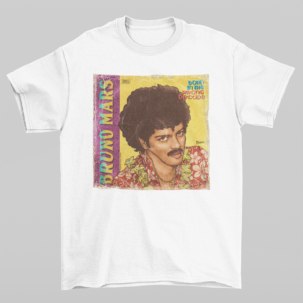 Camiseta Básica Bruno Mars Born In Wrong Decade