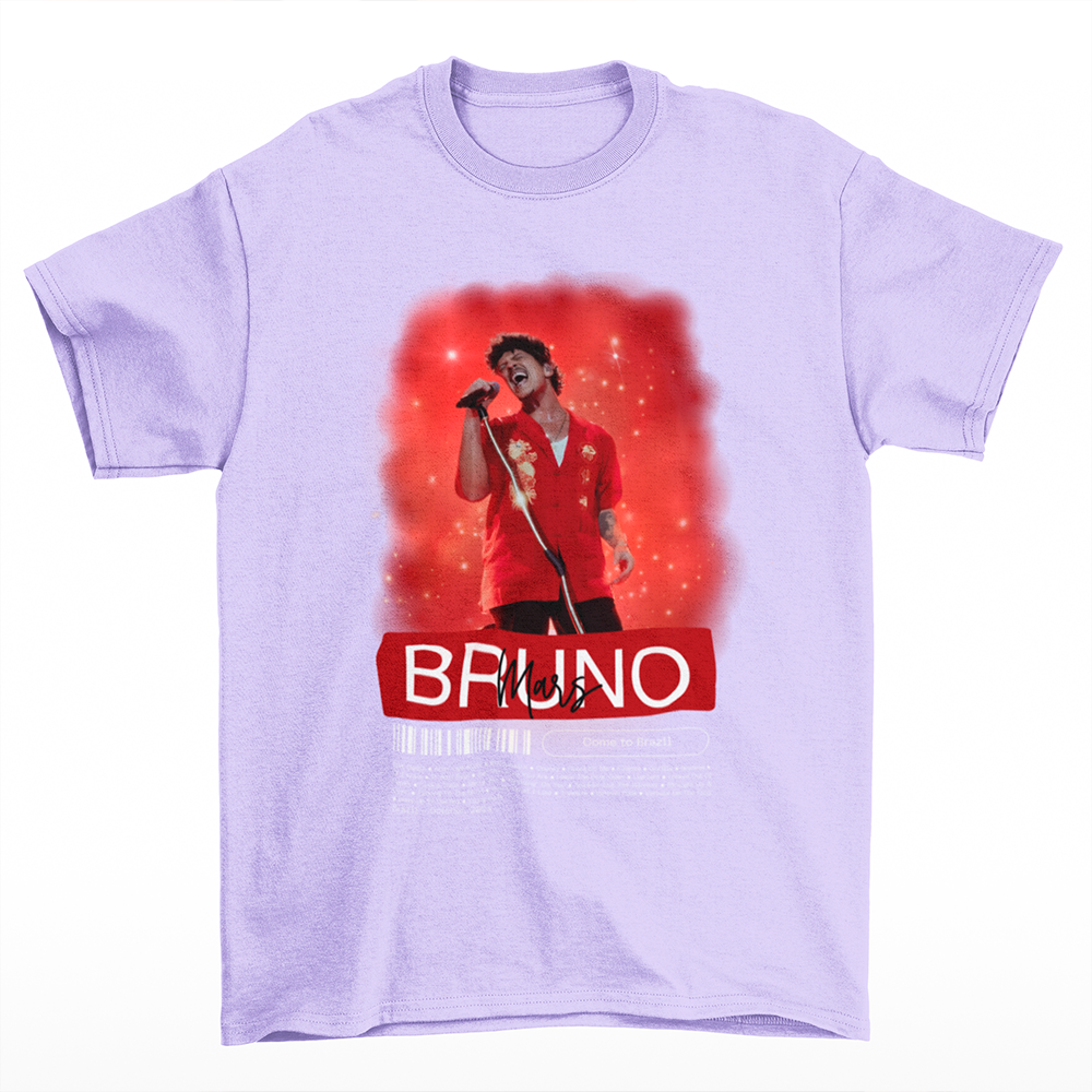 Camiseta Básica Bruno Mars Come To Brazil