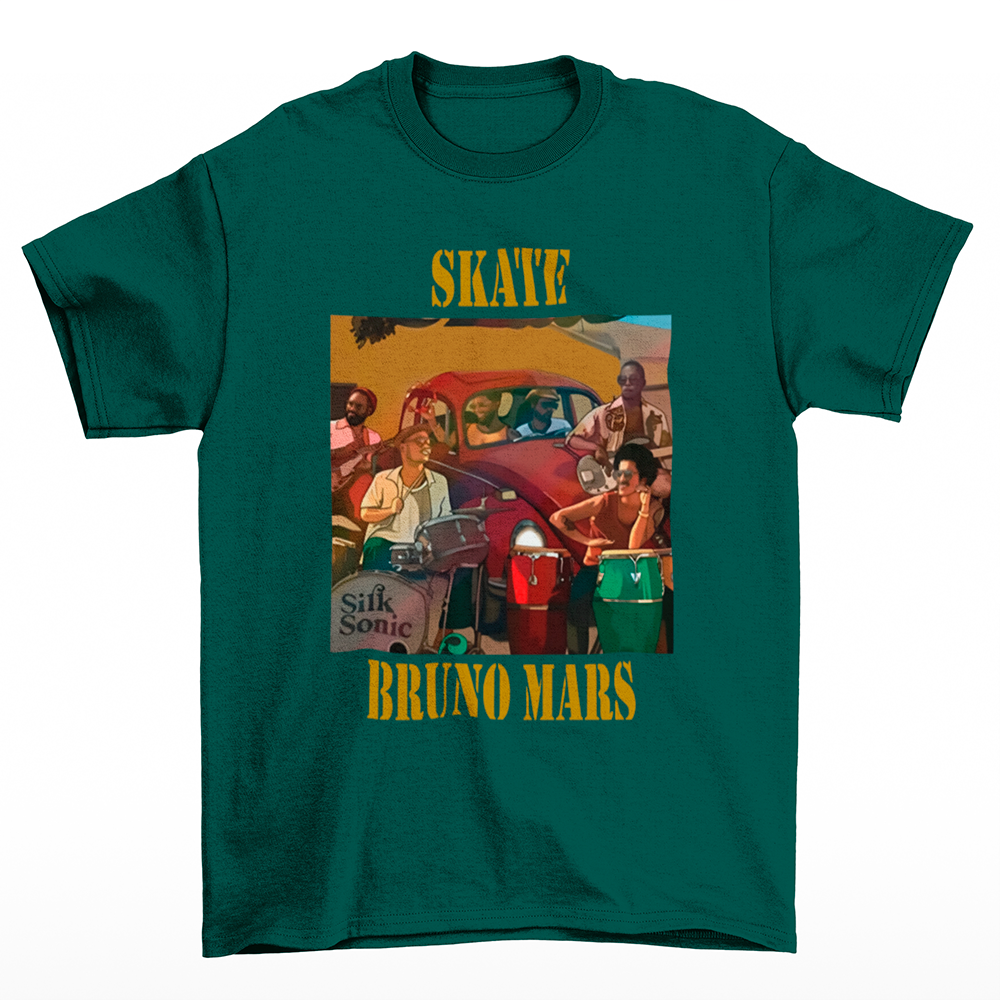 Camiseta Básica Skate Bruno Mars