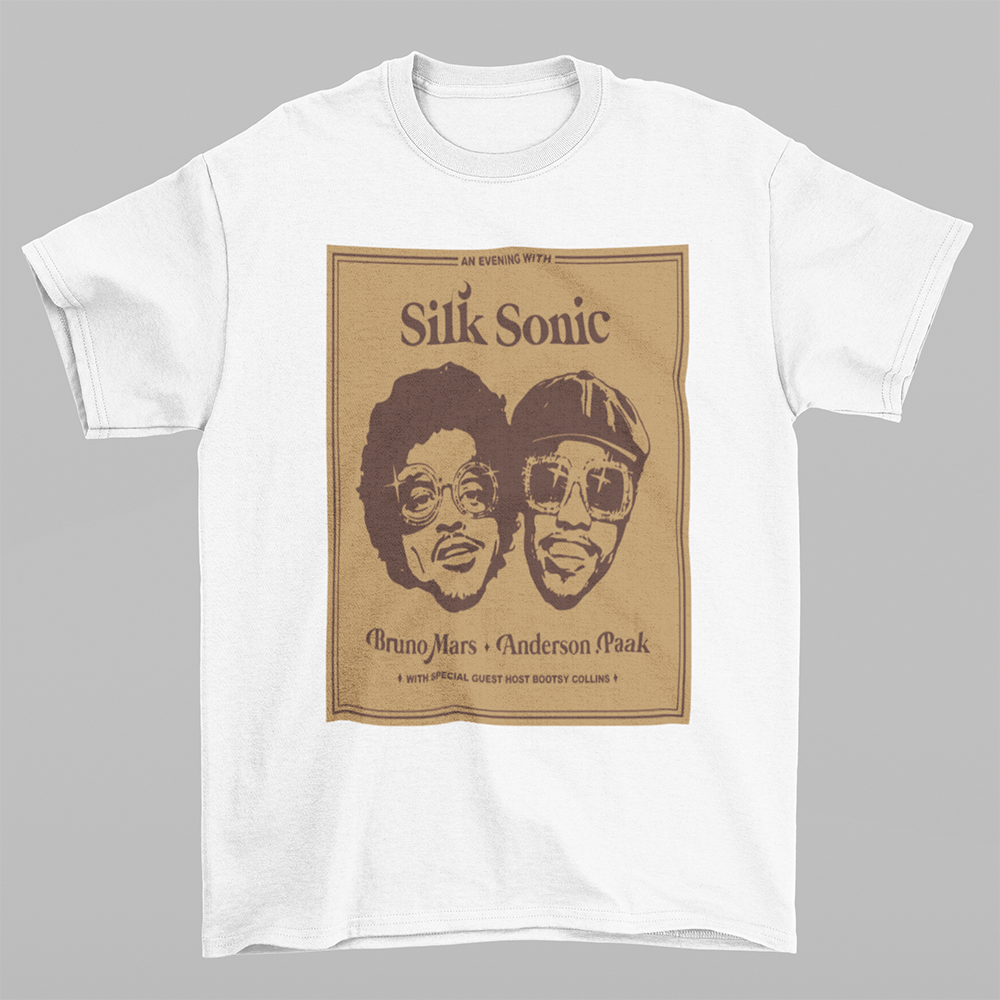 Camiseta Básica Bruno Mars Silk Sonic