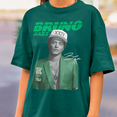 Camiseta Básica Bruno Mars Sex & Love Issue