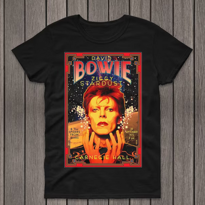 Camiseta Básica David Bowie Carnegie Hall