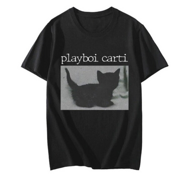 Camiseta Básica Playboi Carti Cat