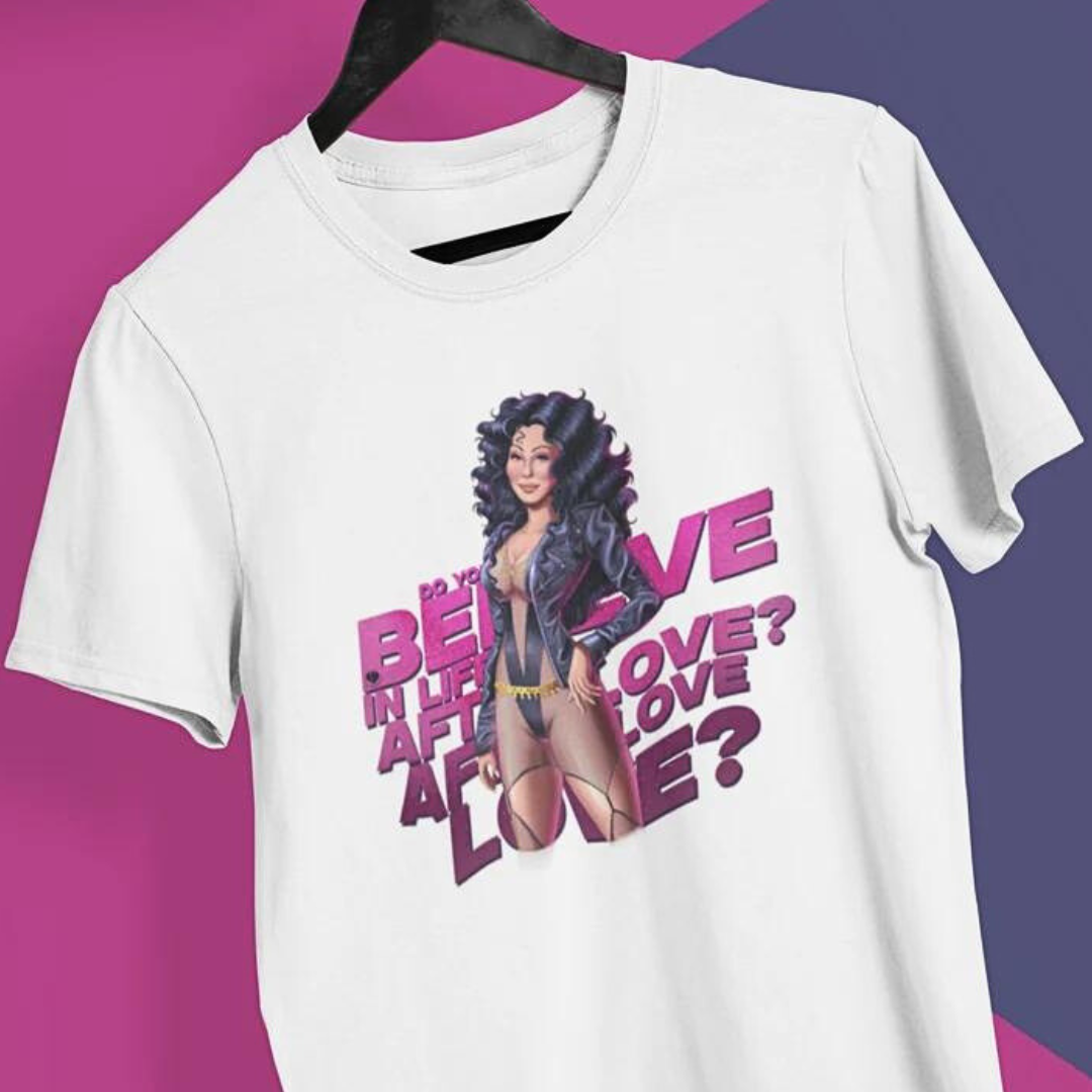 Camiseta Básica Cher Do You Believe - Branco