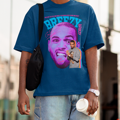 Camiseta Básica Chris Brown Graphic Vintage