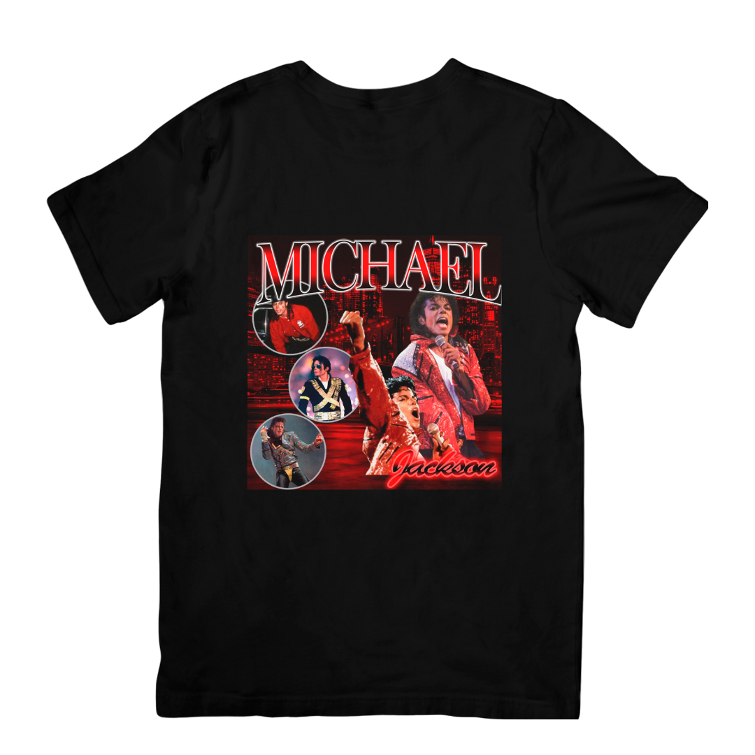Camiseta Básica Michael Jackson Collab Retro