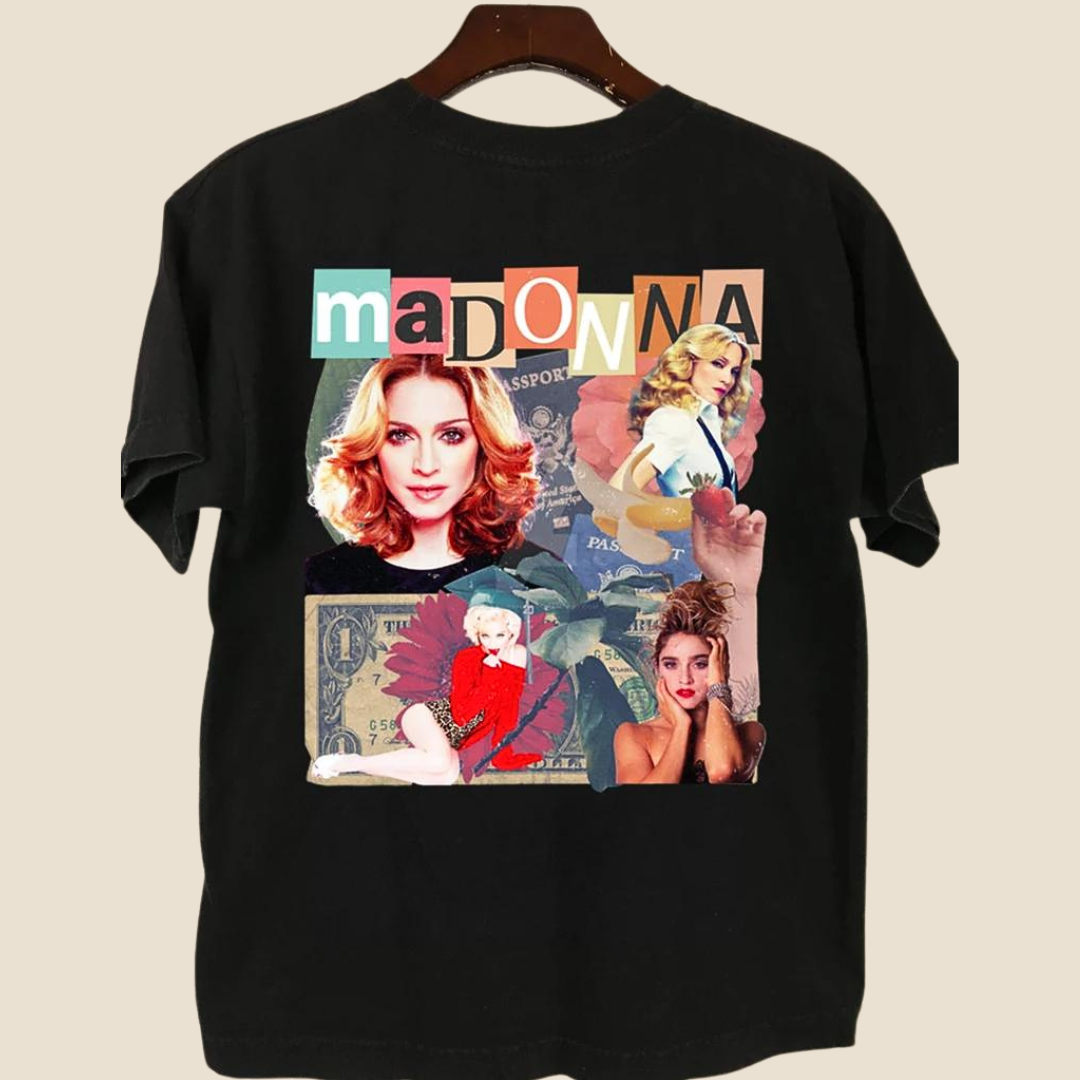 Camiseta Básica Madonna Collage