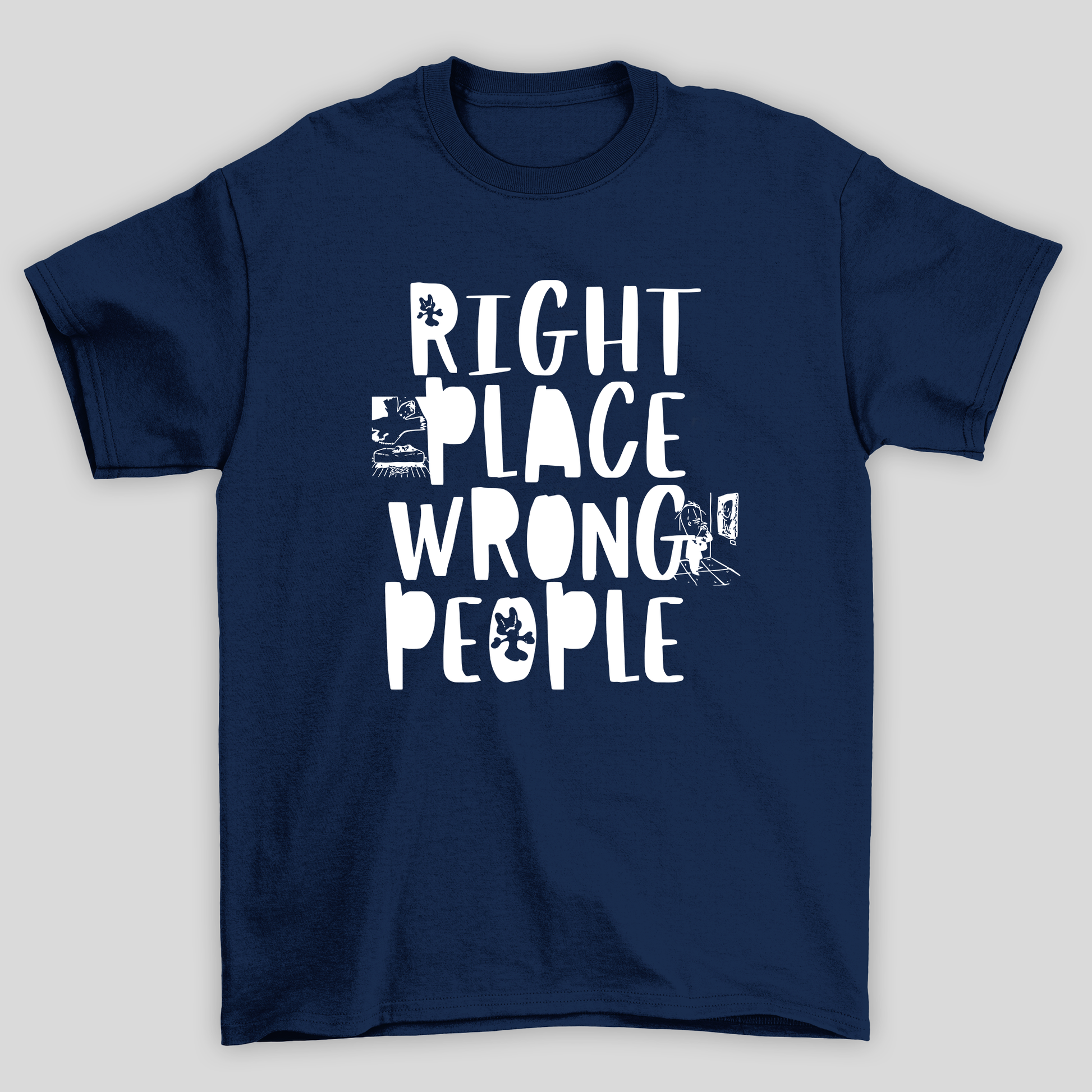 Camiseta Básica BTS Music RM- azul-marinho