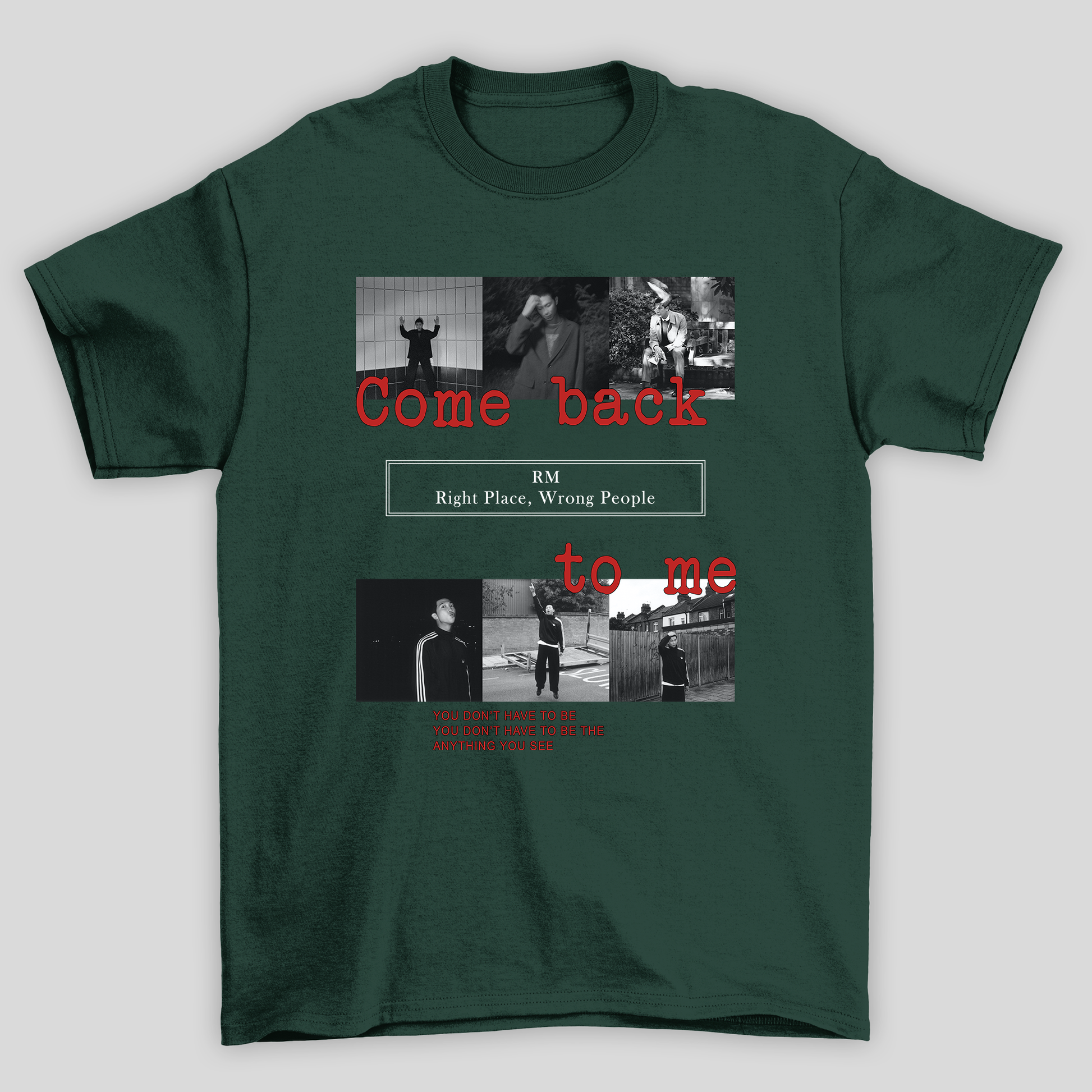 Camiseta Básica BTS RM Collab Music- VERDE
