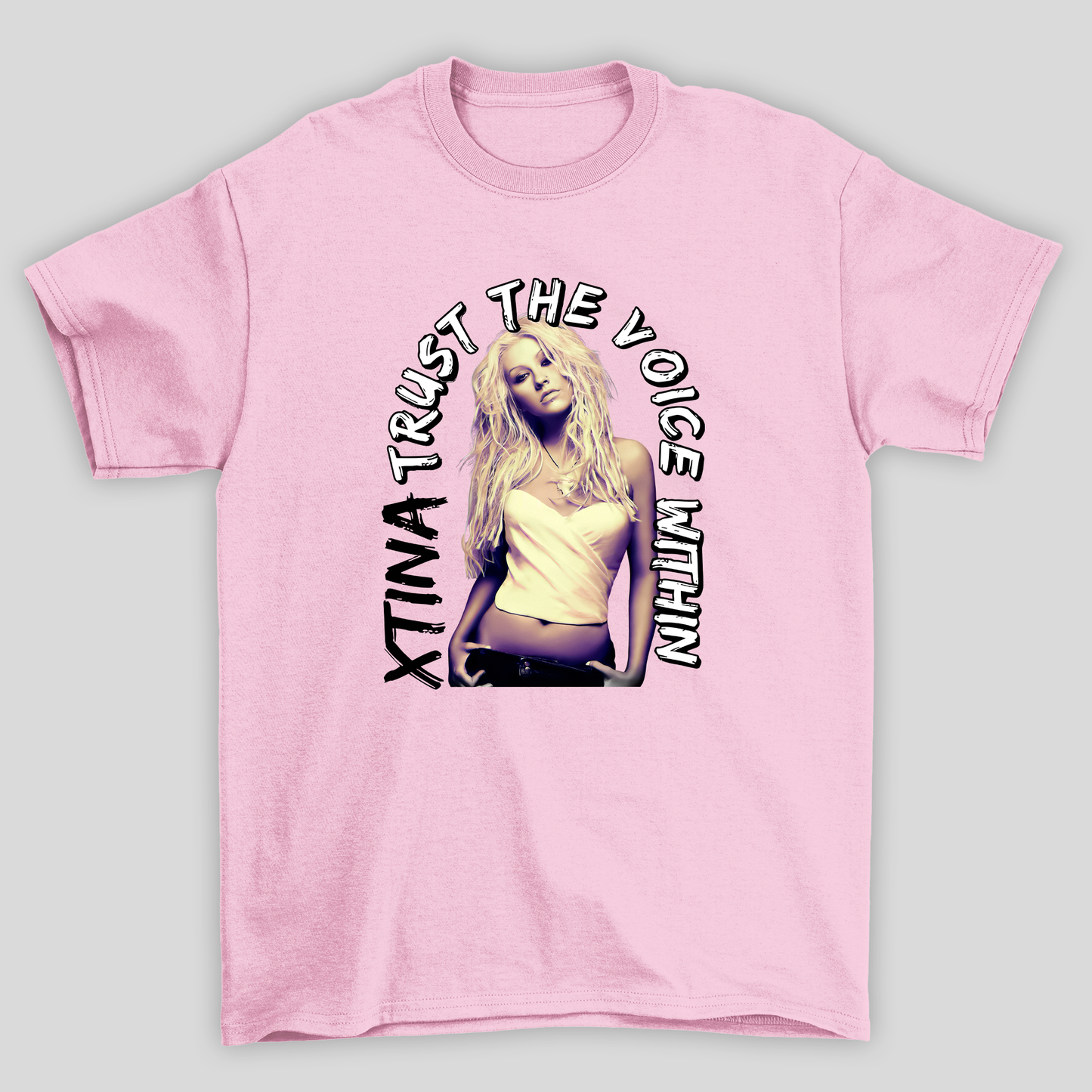 Camiseta Básica Christina Aguilera Trust - rosa bebe