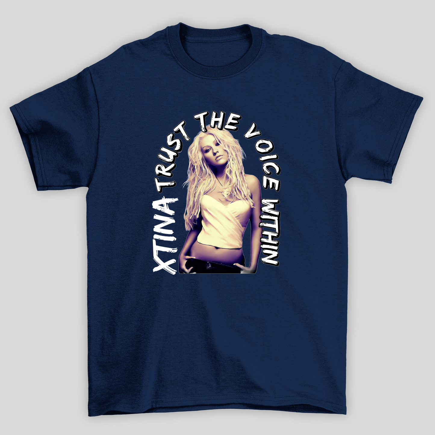 Camiseta Básica Christina Aguilera Trust - azul-marinho