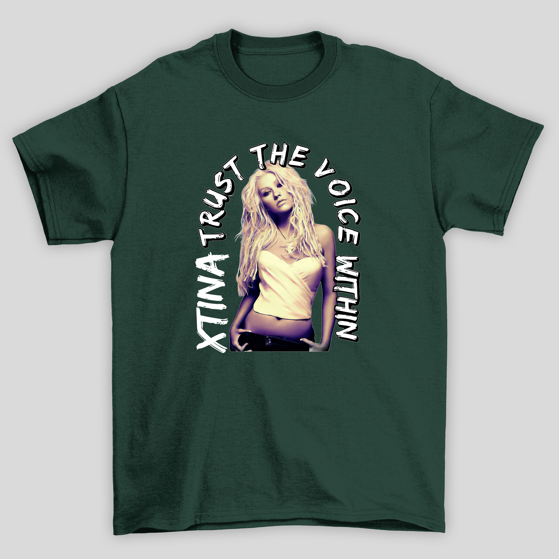 Camiseta Básica Christina Aguilera Trust - verde