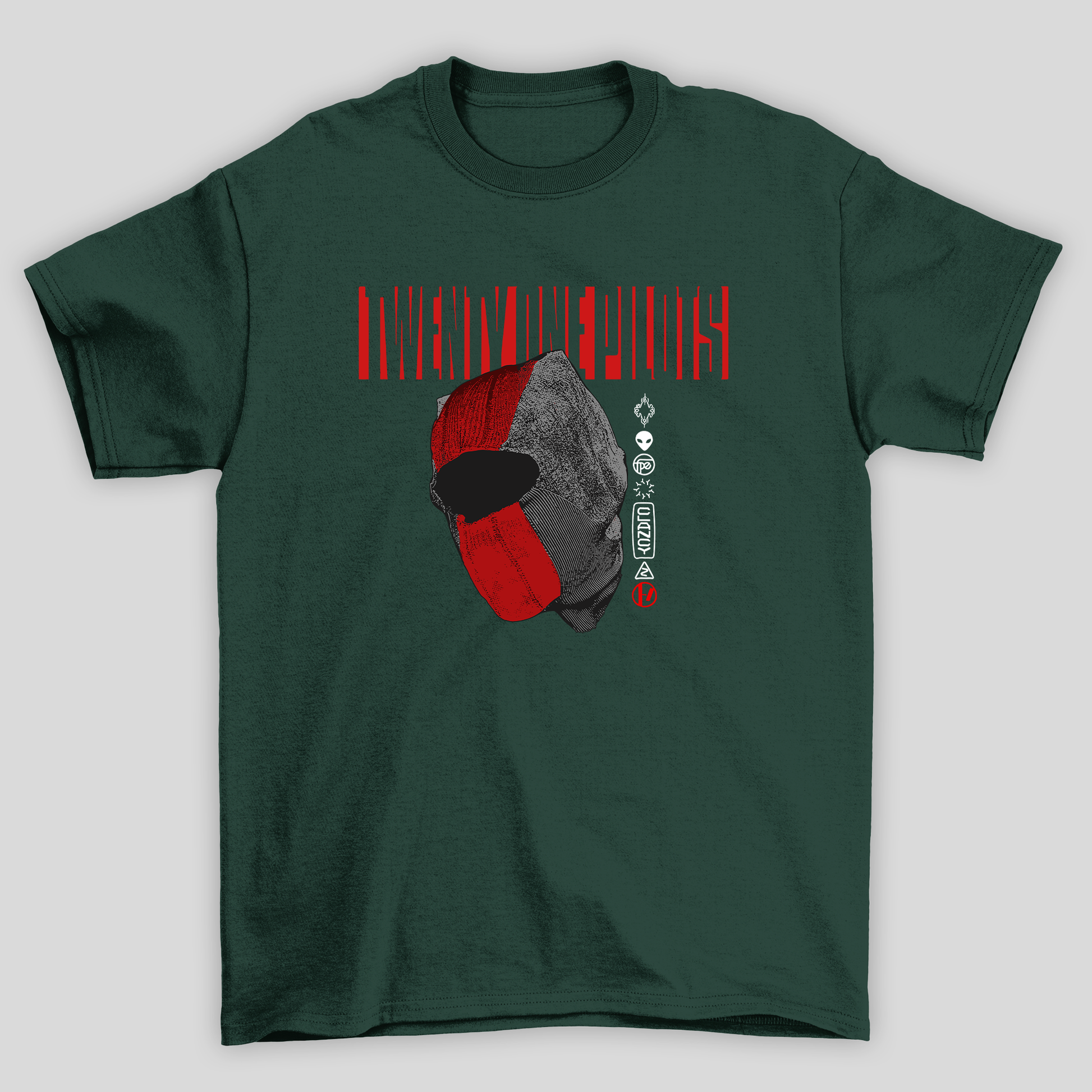 Camiseta Básica Twenty One Pilots Ned's Breads- verde