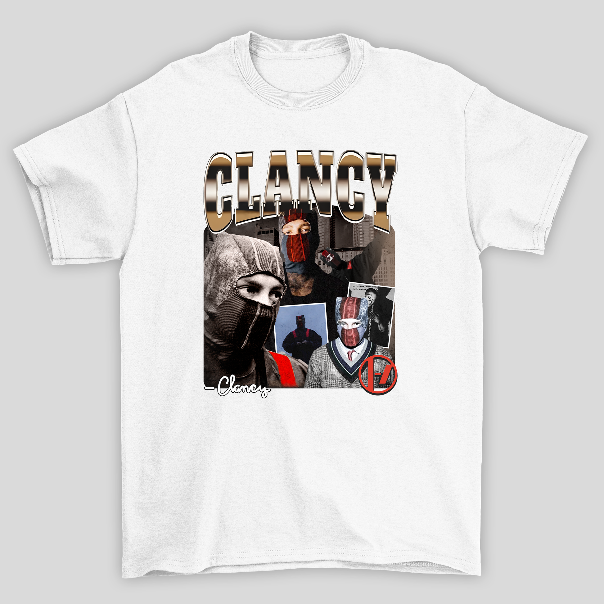 Camiseta Básica Twenty One Pilots Clancy Collabs- branco