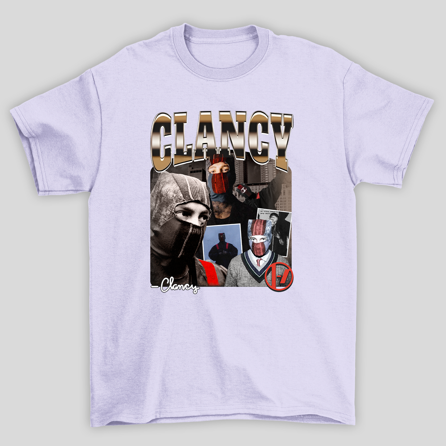 Camiseta Básica Twenty One Pilots Clancy Collabs- lilás