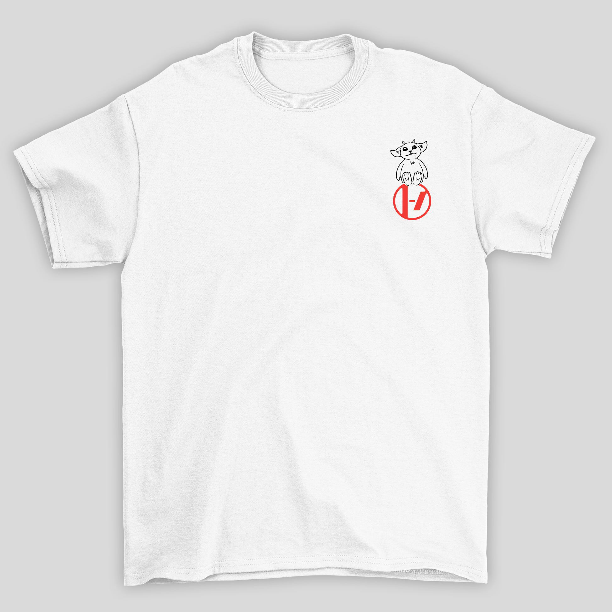 Camiseta Básica Twenty One Pilots Logos- branco