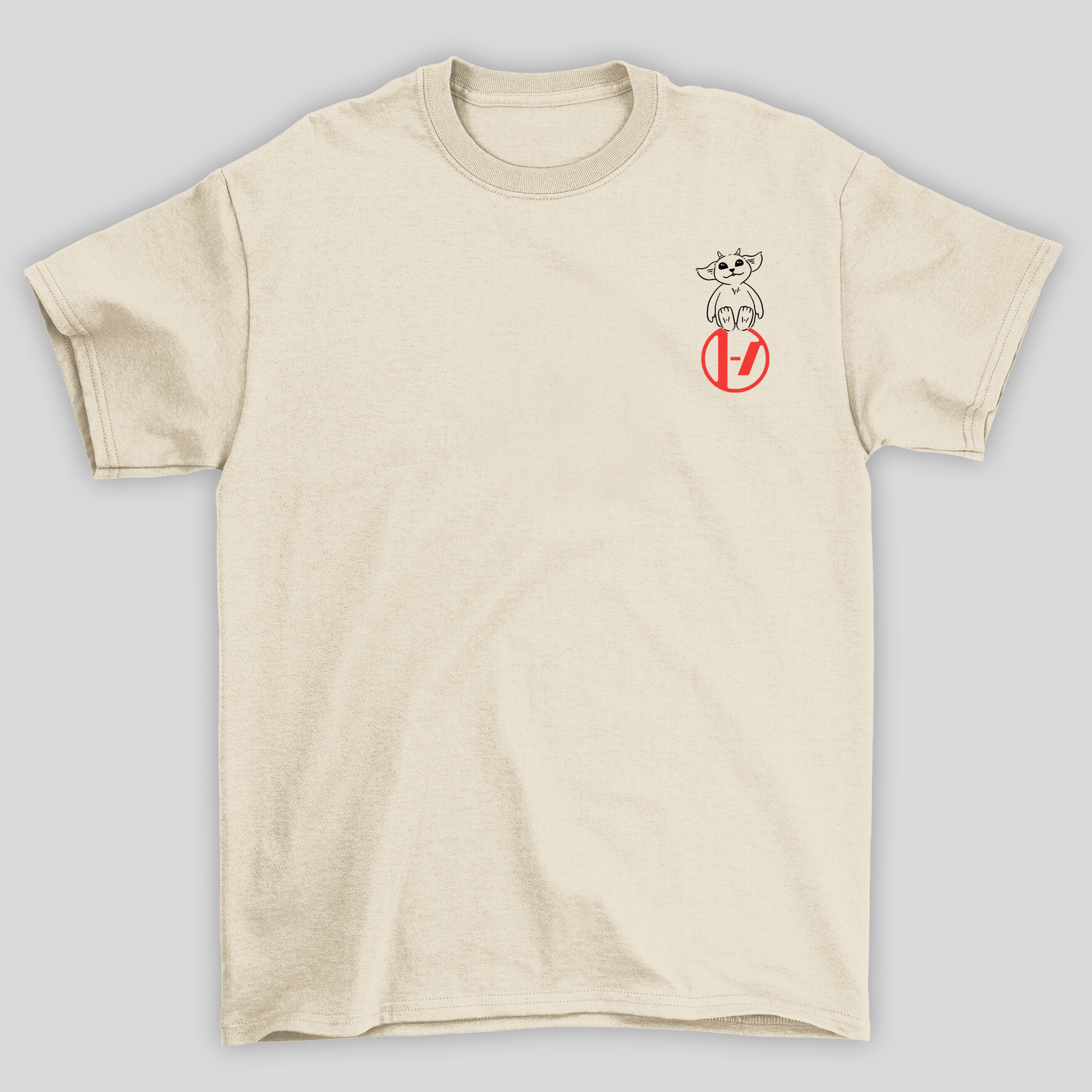 Camiseta Básica Twenty One Pilots Logos- pérola