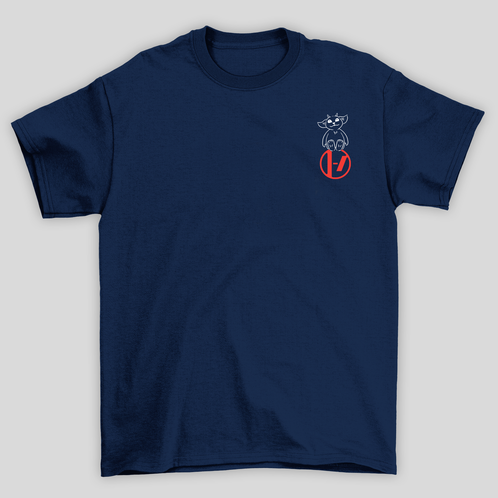 Camiseta Básica Twenty One Pilots Logos- azul-marinho 