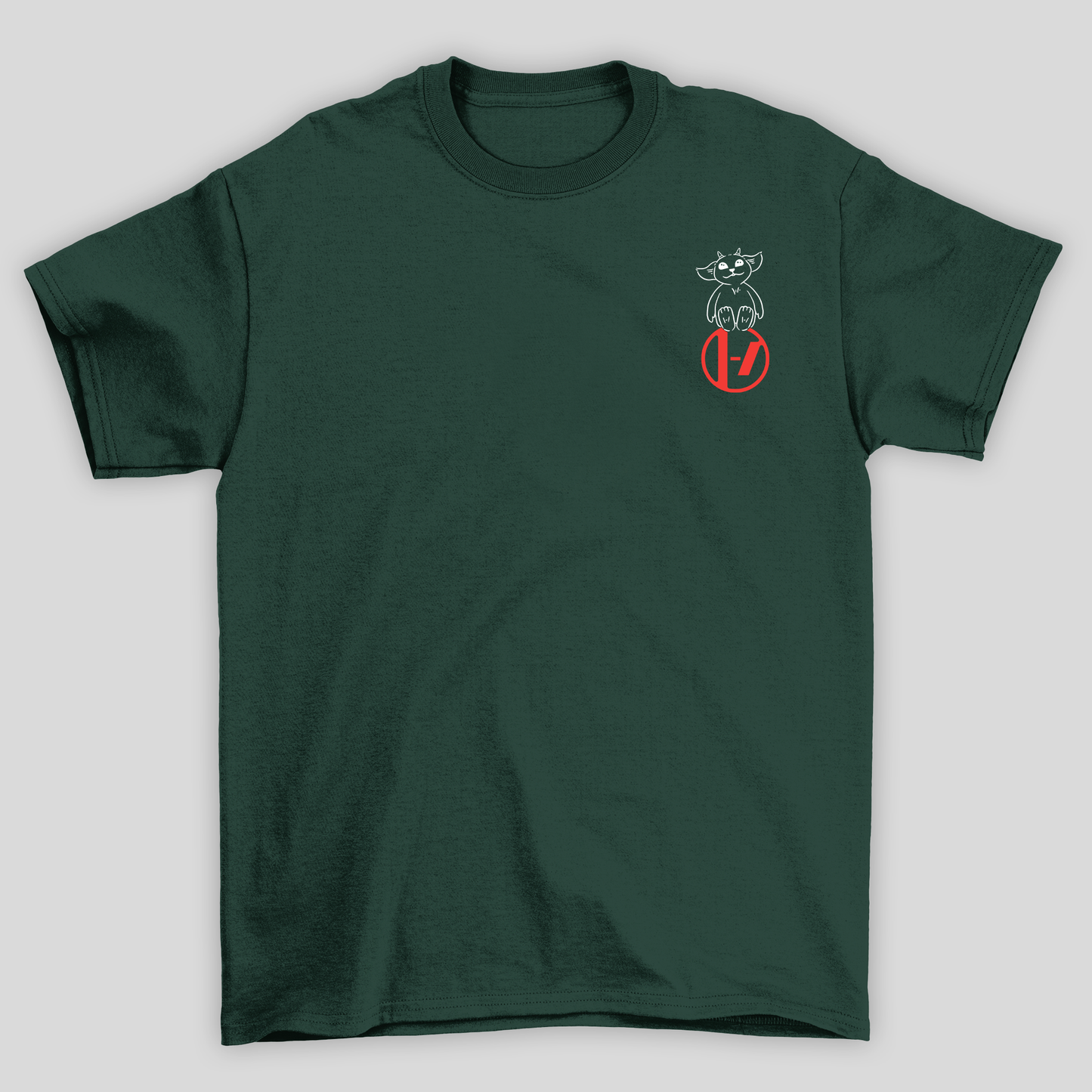 Camiseta Básica Twenty One Pilots Logos- verde