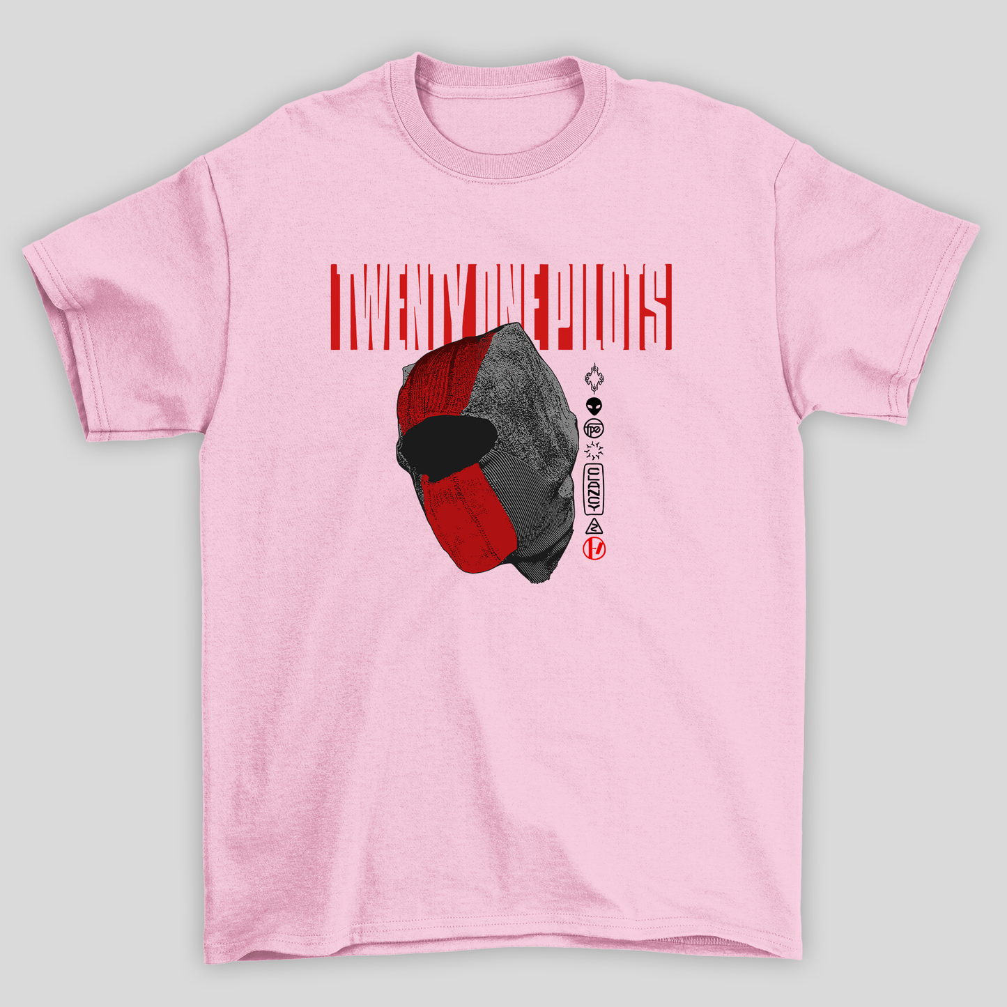 Camiseta Básica Twenty One Pilots Ned's Breads- rosa bebe
