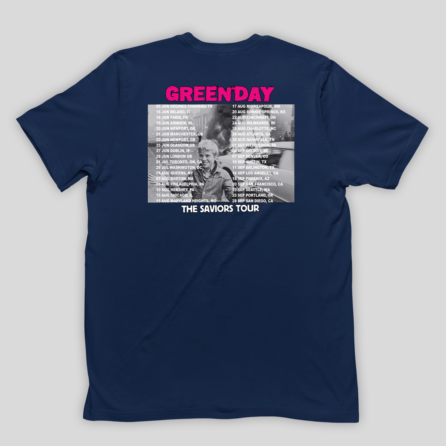 Camiseta Básica Green Day The Saviors Tour