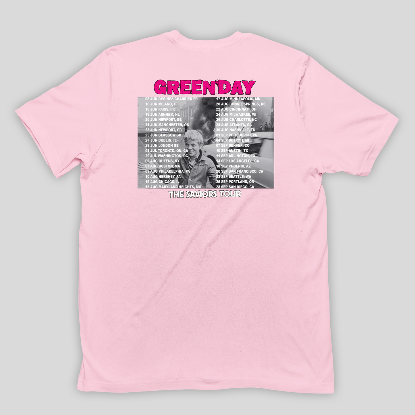 Camiseta Básica Green Day The Saviors Tour