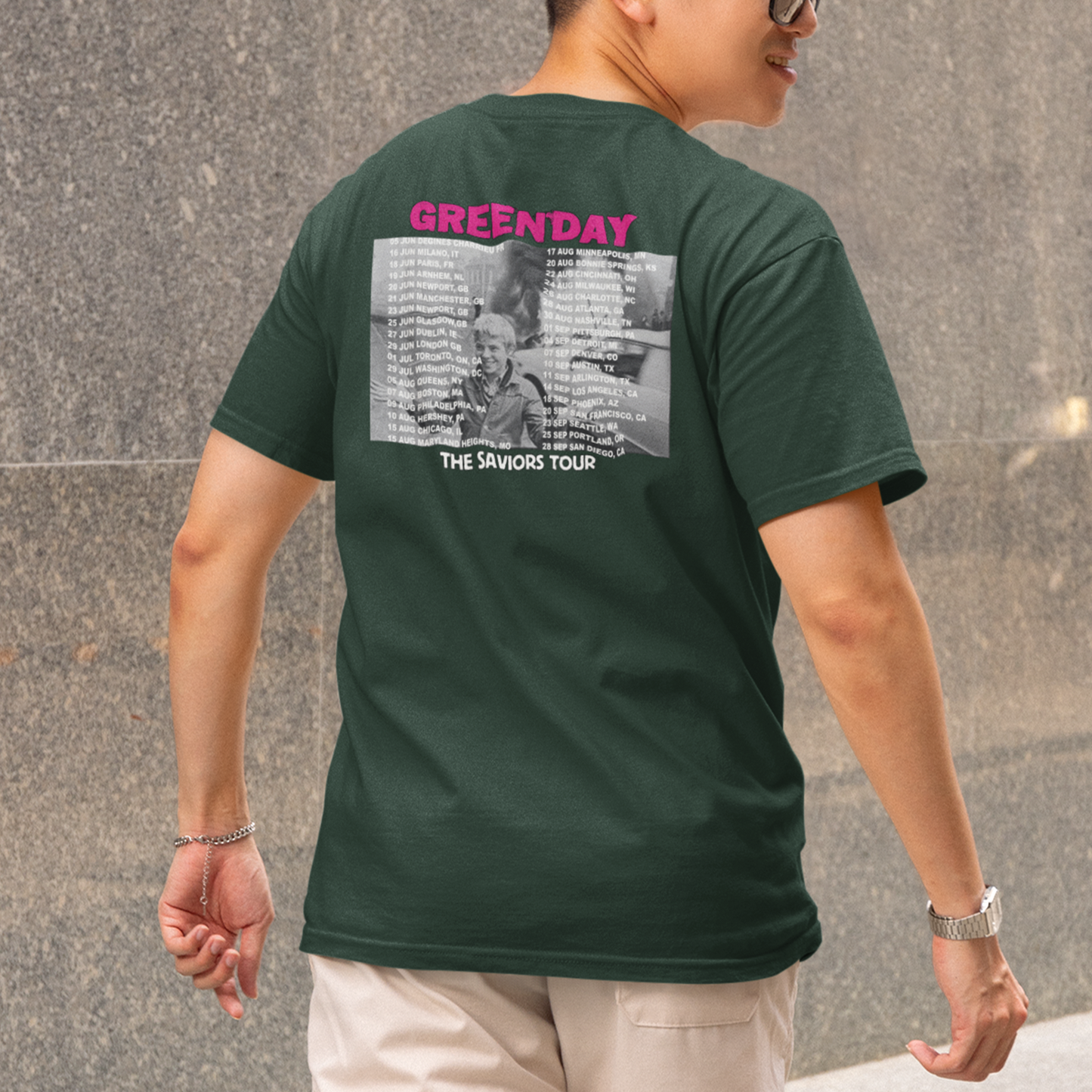 Camiseta Básica Green Day The Saviors Tour
