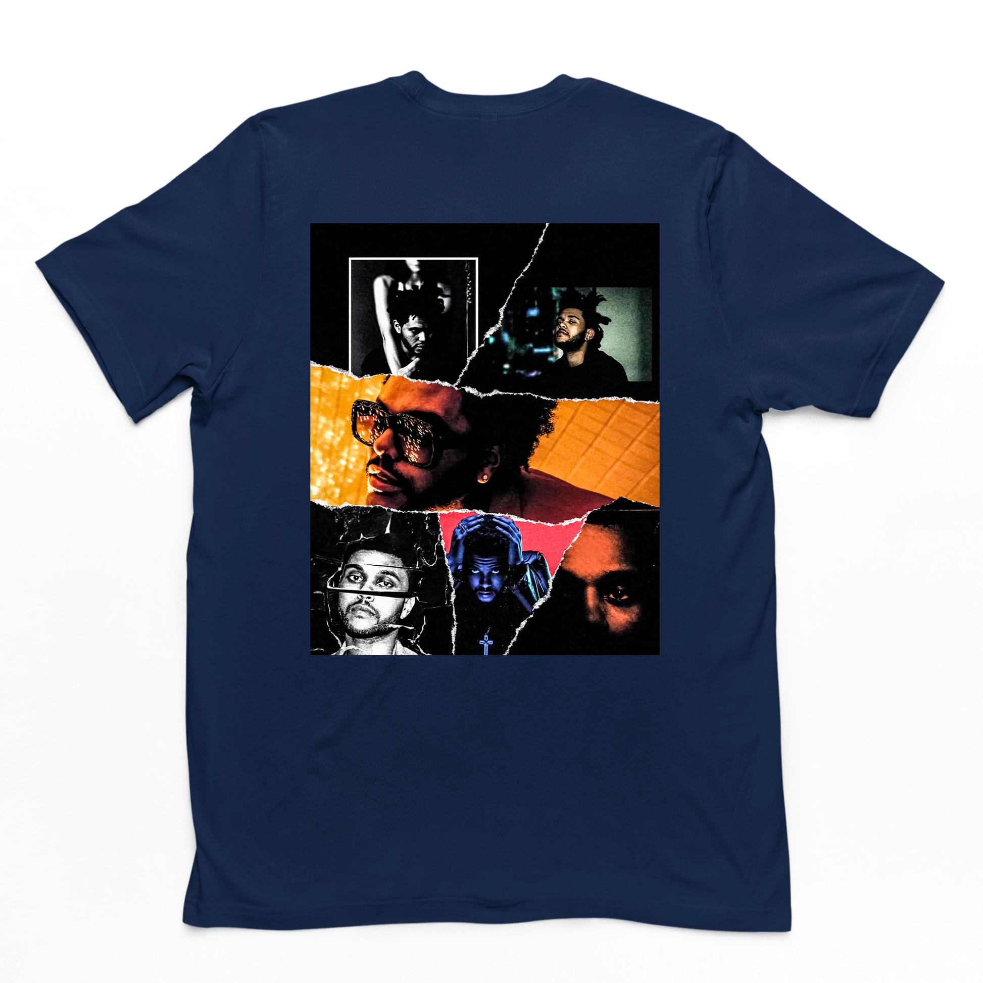 camiseta básica azul marinho the weeknd fotos