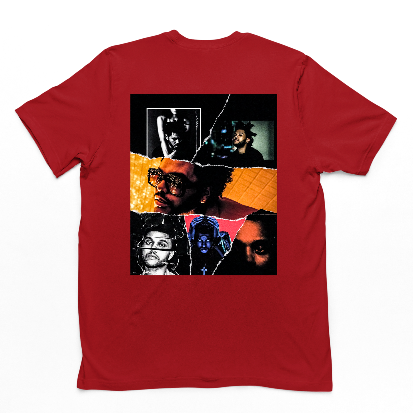 camiseta básica vermelho the weeknd fotos