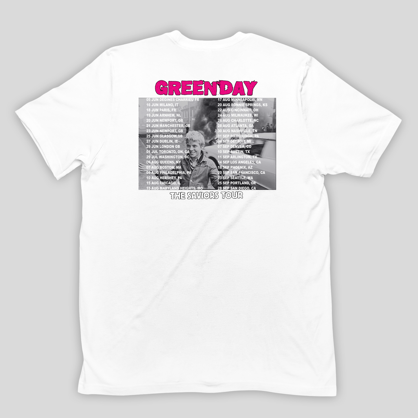 Camiseta Básica Green Day The Saviors Tour