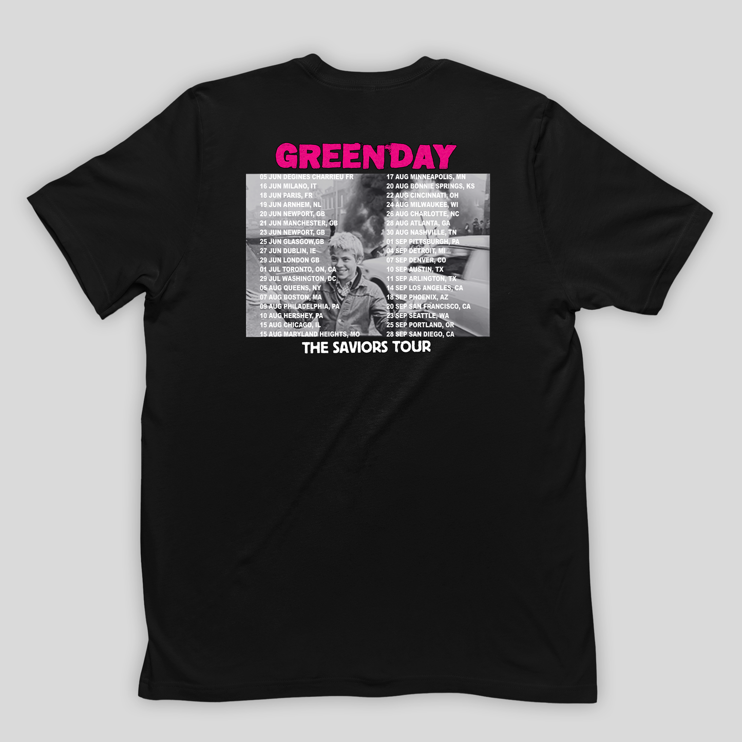 Camiseta Básica Green Day The Saviors Tour