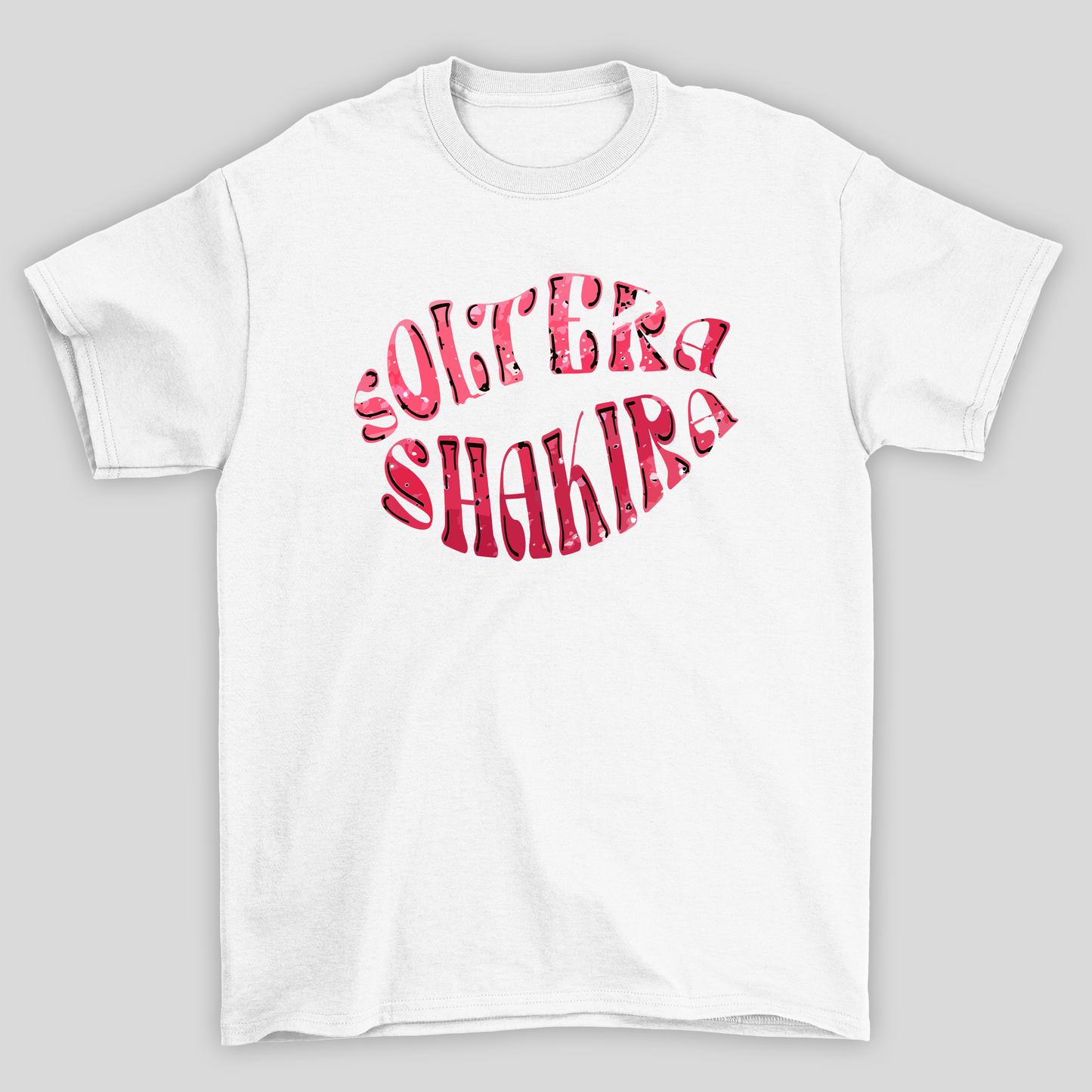 Camiseta Básica Shakira Letter Soltera- branco