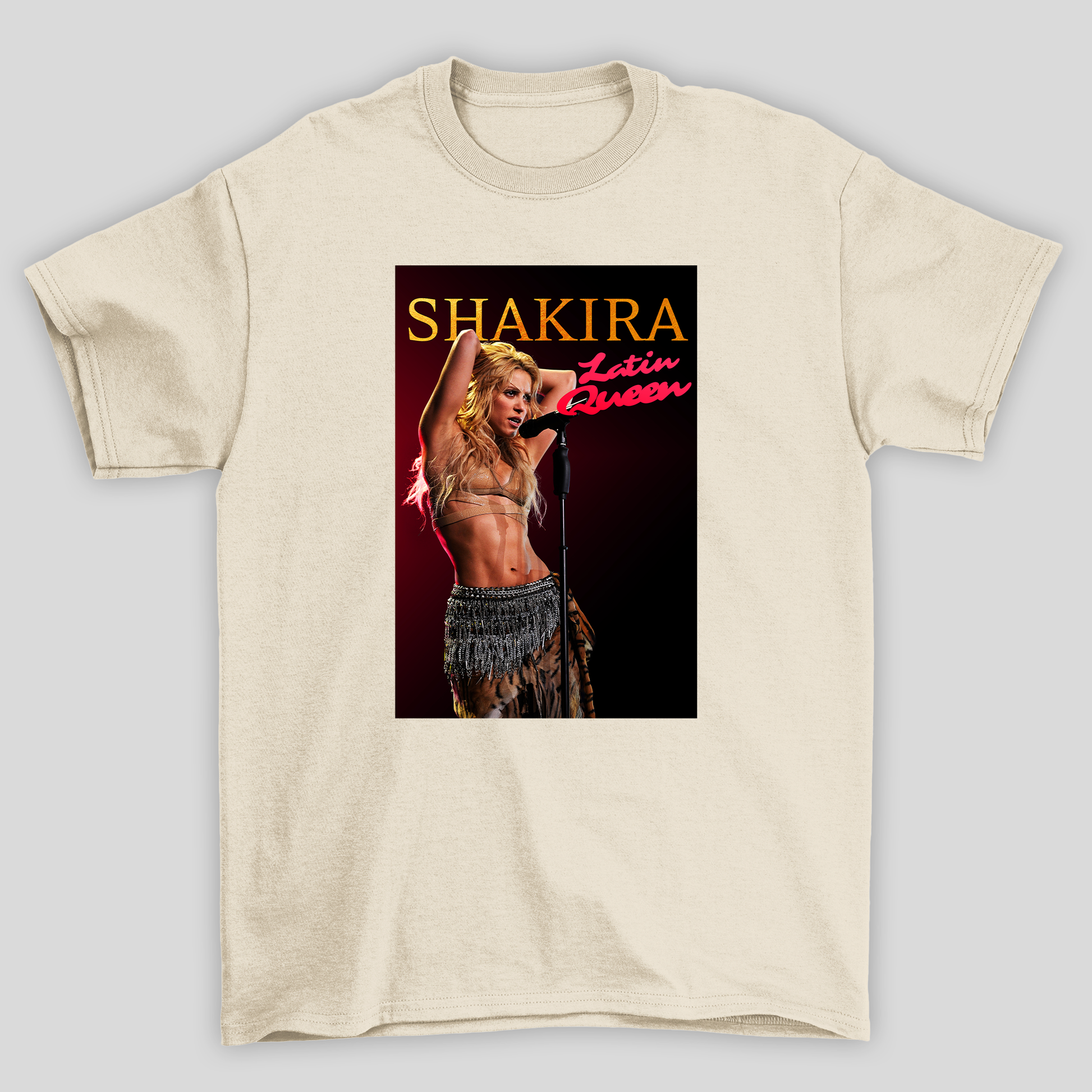 Camiseta Básica Shakira Latin Queen- pérola