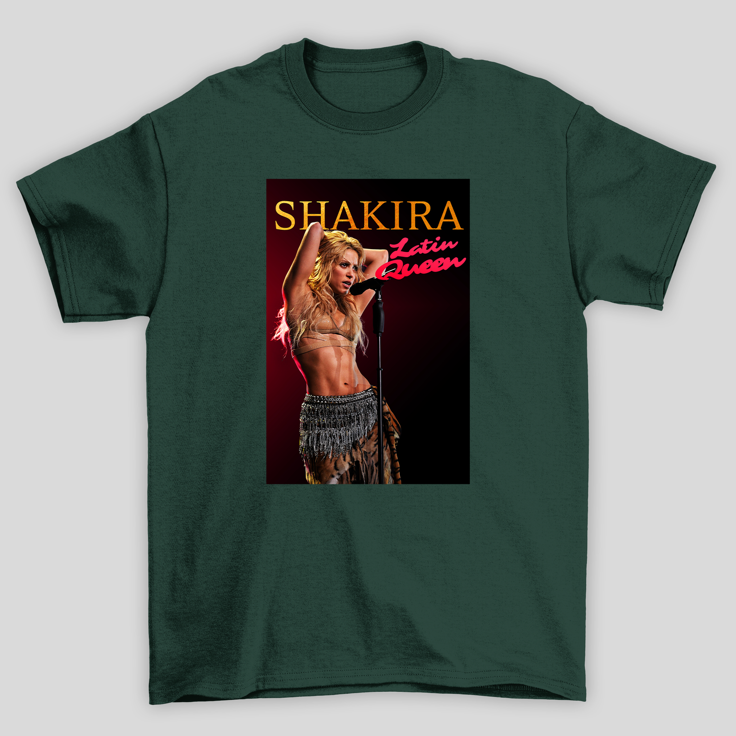 Camiseta Básica Shakira Latin Queen- verde