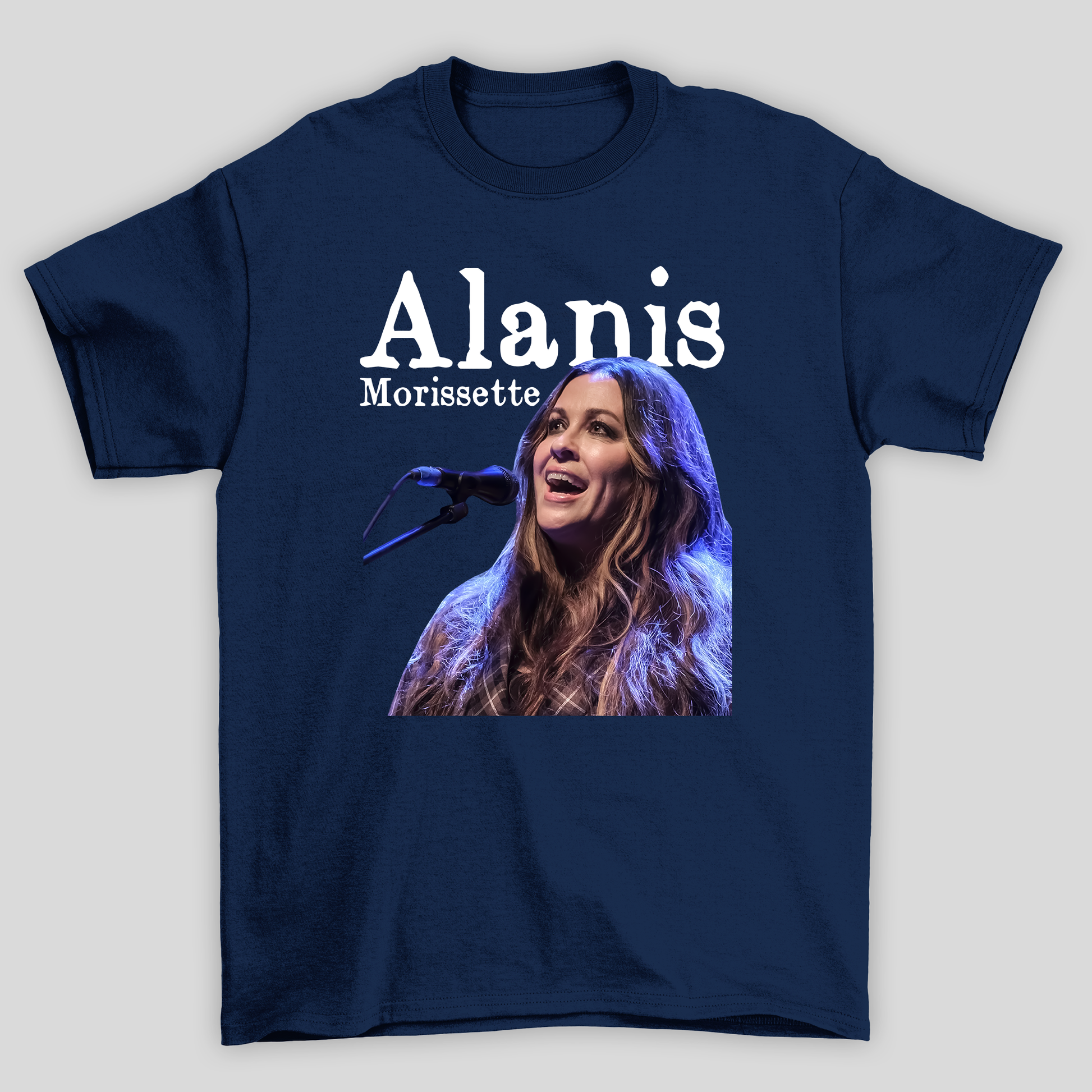 Camiseta Básica Alanis Morissette Show- AZUL-MARINHO