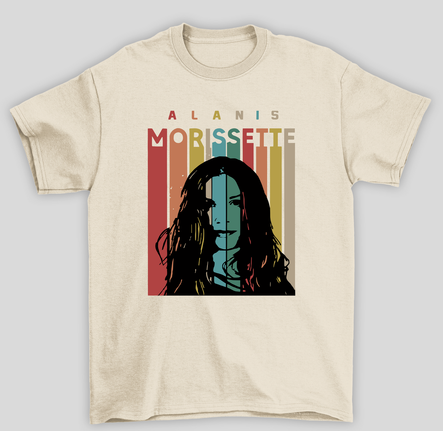 Camiseta Básica Alanis Morissette Retro Design- pérola