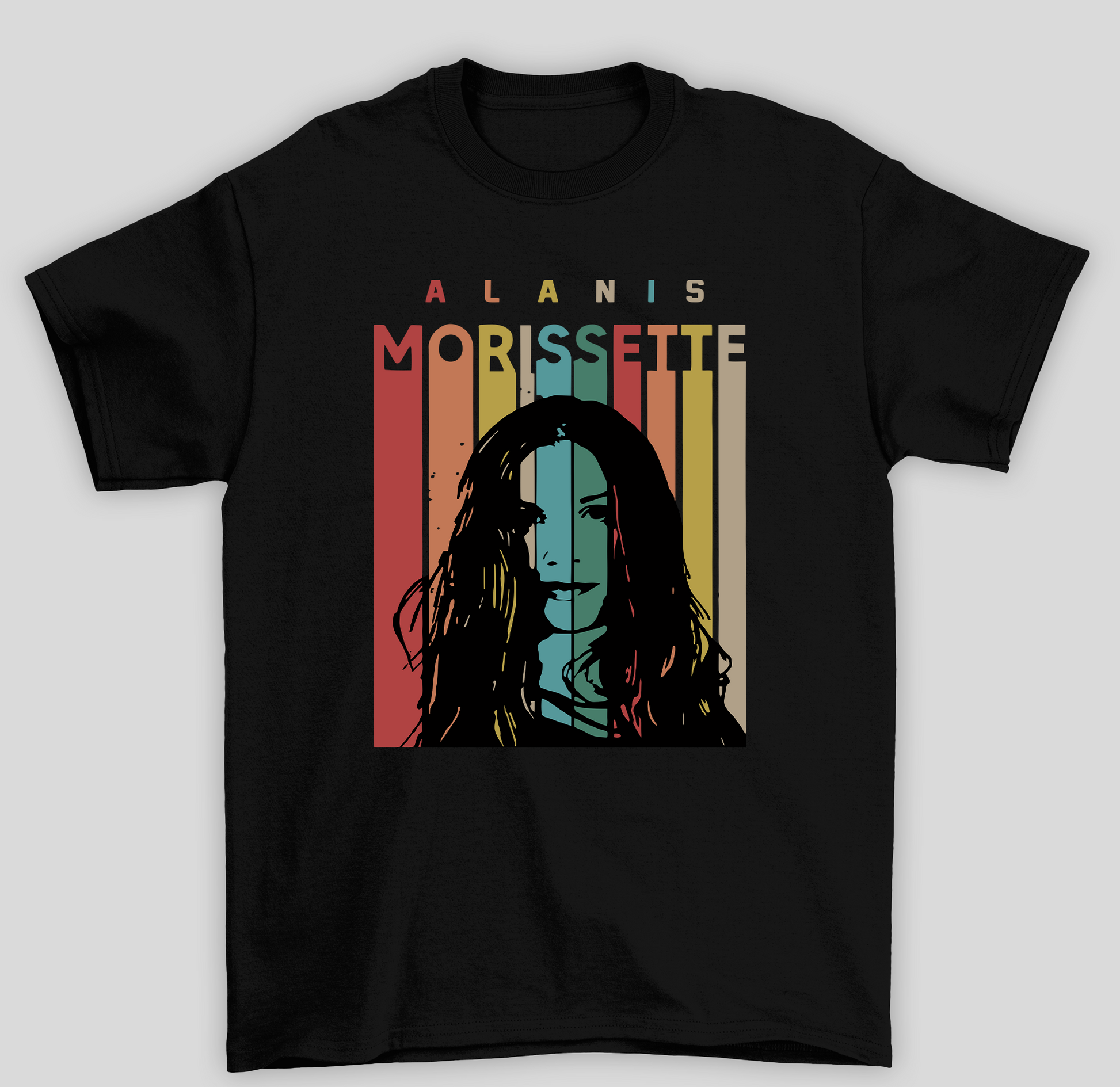 Camiseta Básica Alanis Morissette Retro Design- preto