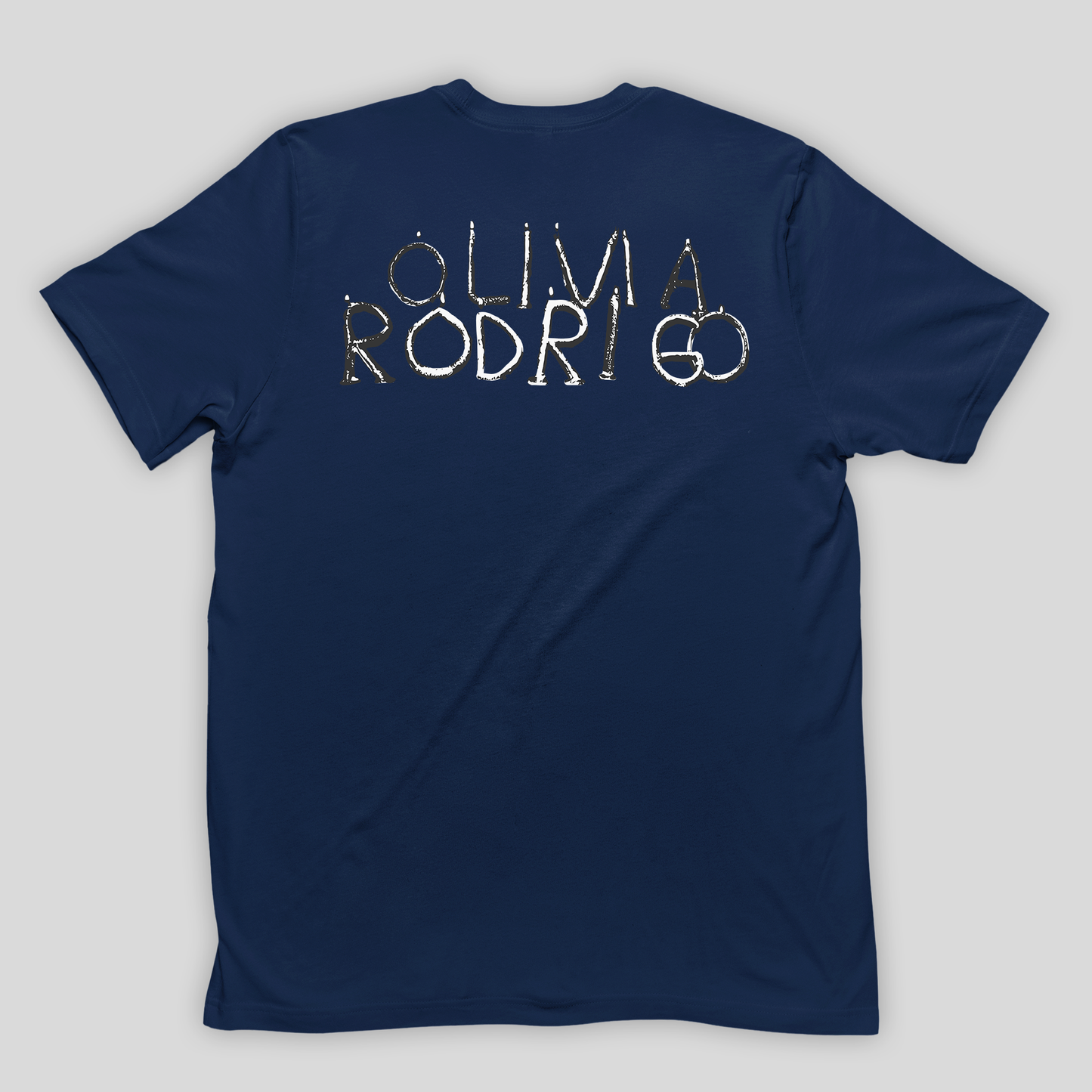 Camiseta Básica Olivia Rodrigo Vintage Guts Album- azul-marinho