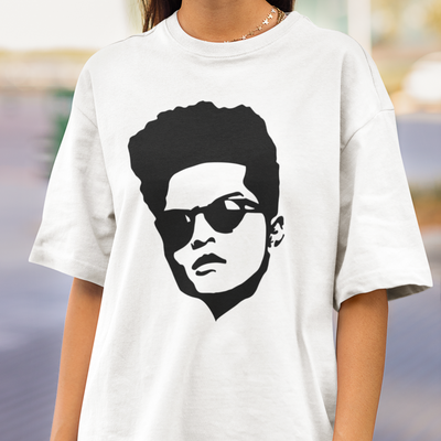 Camiseta Básica Bruno Mars Draw