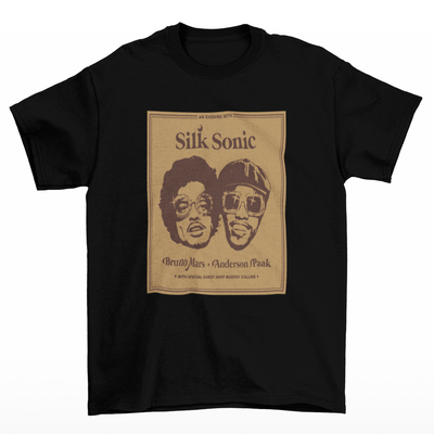 Camiseta Básica Bruno Mars Silk Sonic